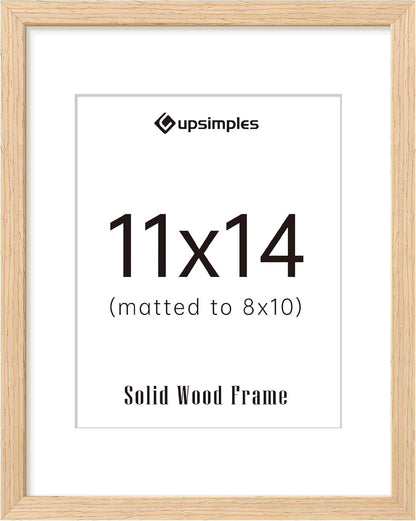 1Pack Wooden Frame 11X14 Bundle with 1 PVC 11X14