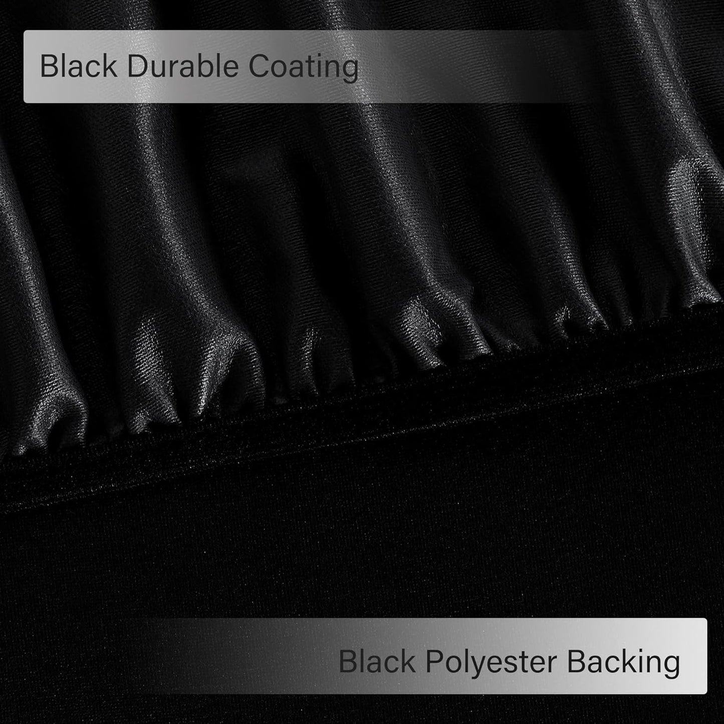 Fitted round Table Cloth, Reversible Waterproof Stain Resistant Elastic Stretch Tablecloth, Wipe Clean Table Cover for Outdoor/Indoor Use, Fits round Tables up to 40" - 44" Diameter, Black