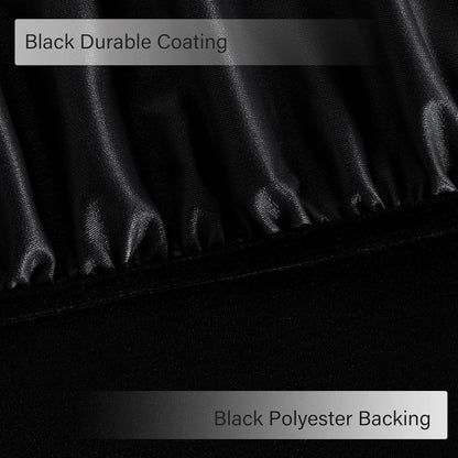 Fitted round Table Cloth, Reversible Waterproof Stain Resistant Elastic Stretch Tablecloth, Wipe Clean Table Cover for Outdoor/Indoor Use, Fits round Tables up to 40" - 44" Diameter, Black