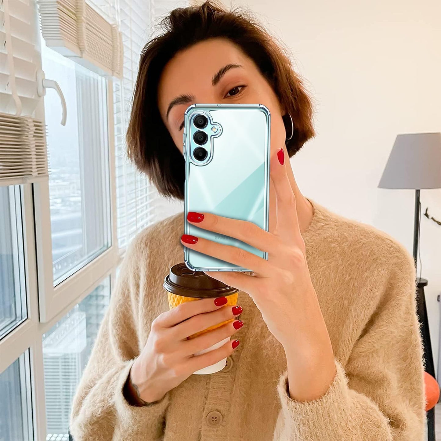 3-In-1 Clear Case for Samsung Galaxy A16 5G with 2 Pack Tempered Glass Screen Protector, [Military Grade Protection] Thin Slim Phone Cover Hard Back [Anti-Scratch] [Non-Yellowing]-Clear