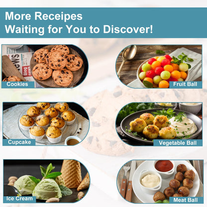 Cookie Scoop Set, Include 1 Tbsp/2 Tbsp/3 Tbsp, Cookie Scoops for Baking Set of 3, 18/8 Stainless Steel, Good Grip, Non-Slip, for Cookies Cupcake Muffin Ice Cream Waffle