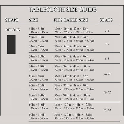 Rectangle Tablecloth, Waterproof Vinyl Table Cloth with Flannel Backing, Plastic Table Cloths for Dinner, Kitchen, Outdoor and Parties, 60"X84"