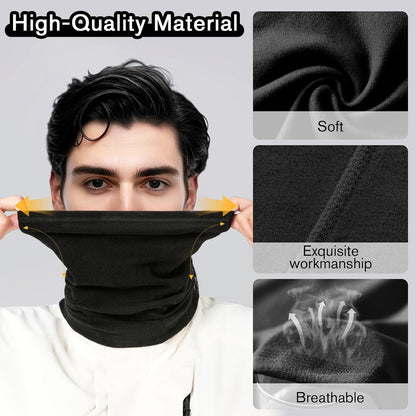 2 Pack Winter Thernal Neck Gaiters for Men,Women Warmer,Loose Face Cover Breathable Mask Dust&Wind Proof Scarf for Skiing Fishing Hiking Cycling Outdoor Activity