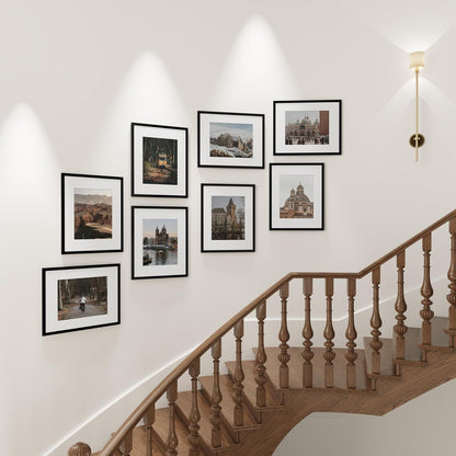 16X20 Picture Frame for Wall, Plexiglass, Displays Poster 11X14 with Mat or 16X20 without Mat, PVC Frame Material, Horizontal or Vertical Hanging, 1 Pack, Black