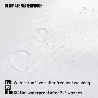 Ultimate Waterproof Fabric Shower Curtain or Liner, Machine Washable, Breathable Fabric TPU Lining Bath Tub Shower Liner, White, 72X72 Inch