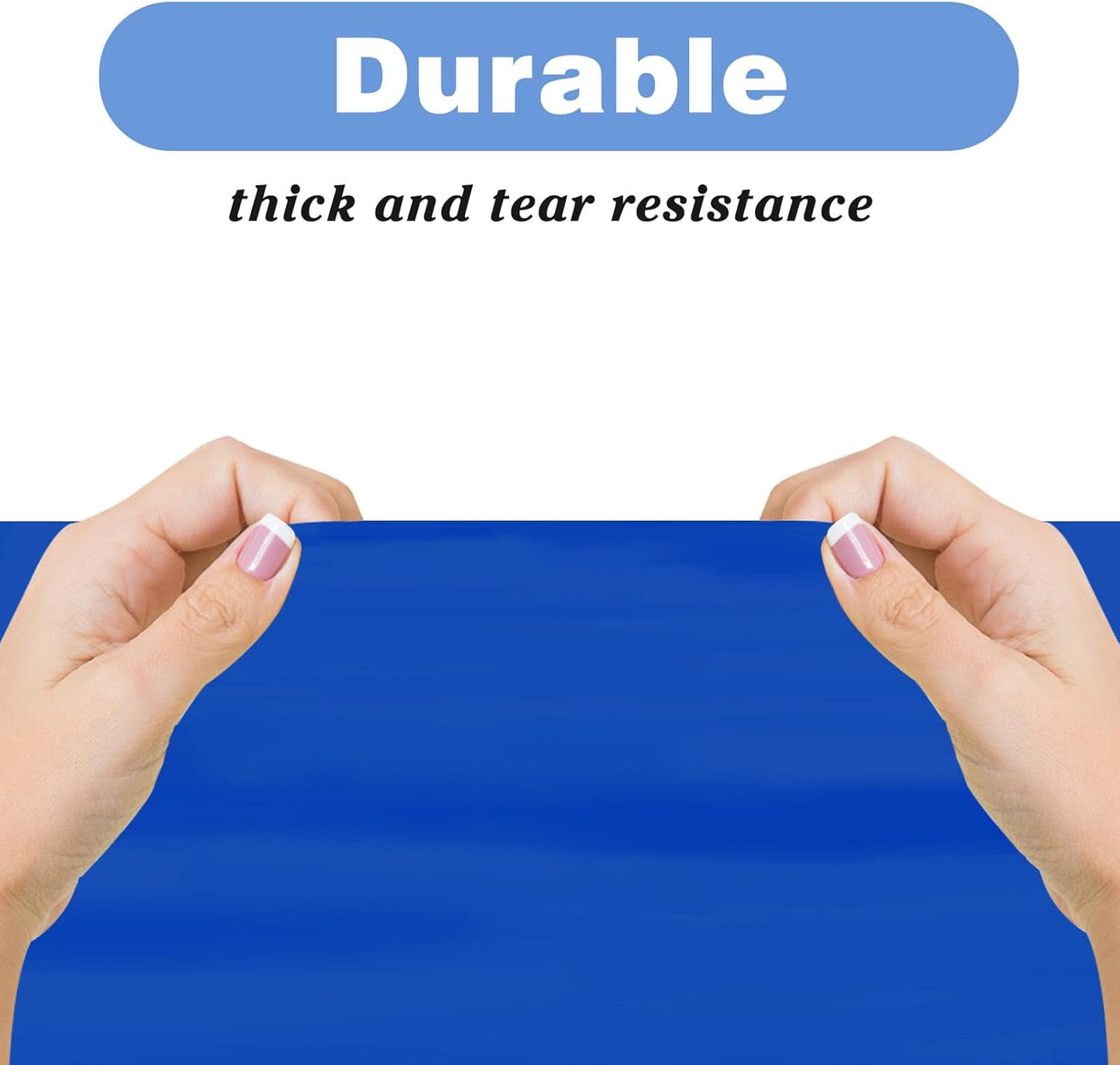 2PCS Royal Blue Plastic Tablecloths 54 X 108 Inch, Disposable Table Cloths Rectangle Party Table Covers