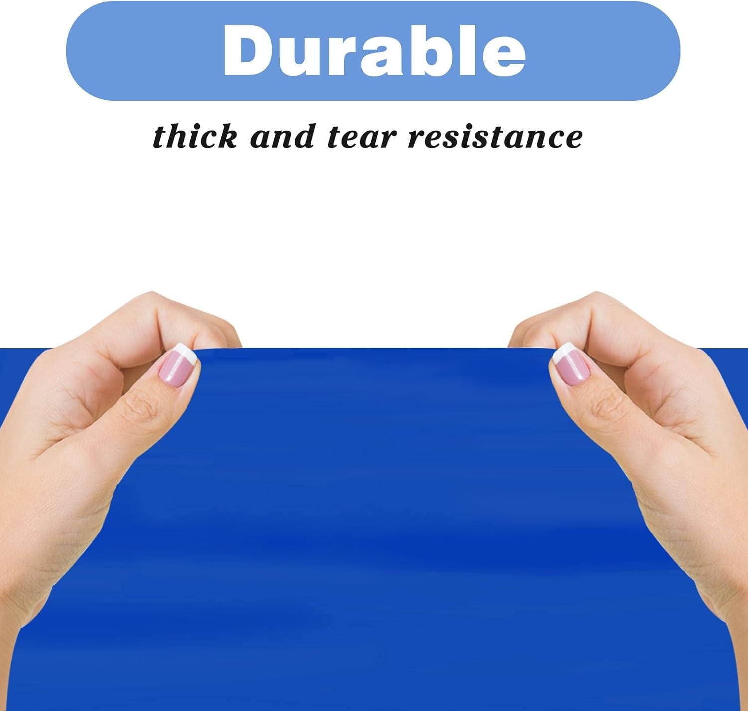 2PCS Royal Blue Plastic Tablecloths 54 X 108 Inch, Disposable Table Cloths Rectangle Party Table Covers