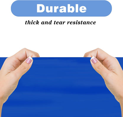 2PCS Royal Blue Plastic Tablecloths 54 X 108 Inch, Disposable Table Cloths Rectangle Party Table Covers