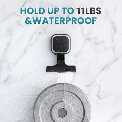 Suction Cup Razor Holder for Shower Wall 2 Pack, Versatile Suction Cup Hooks for Razor, Towel, Loofah, Squeegee, Cell Phone, Removable Damage-Free Hanging Shower Hook, Shaver Holder, Black