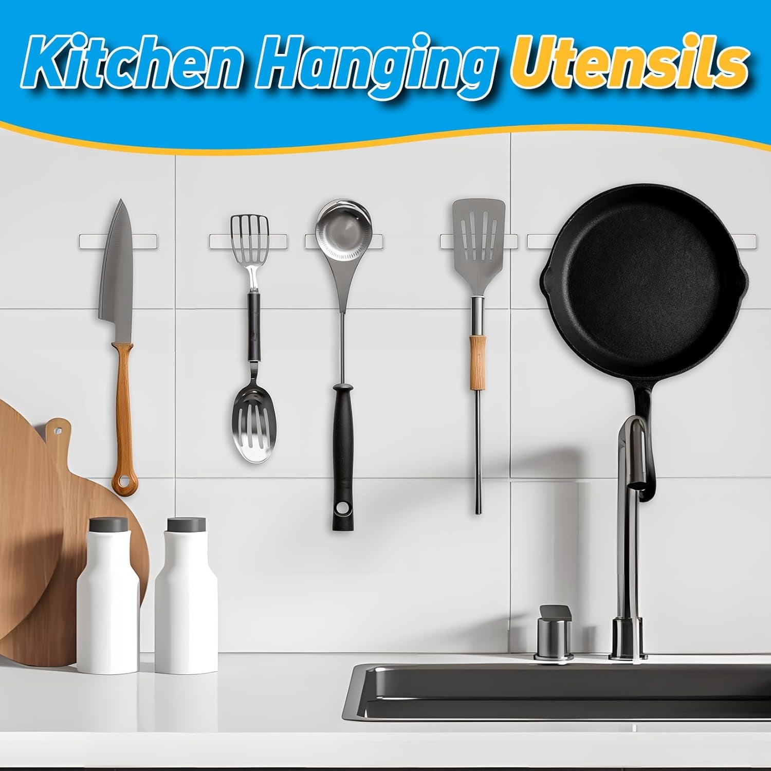 10Pack Magnets Bar Magnet Strips Permanent Rare Earth Magnets with Double-Sided Adhesive for Fridge, Garage, Kitchen, Science, Craft, Office, DIY