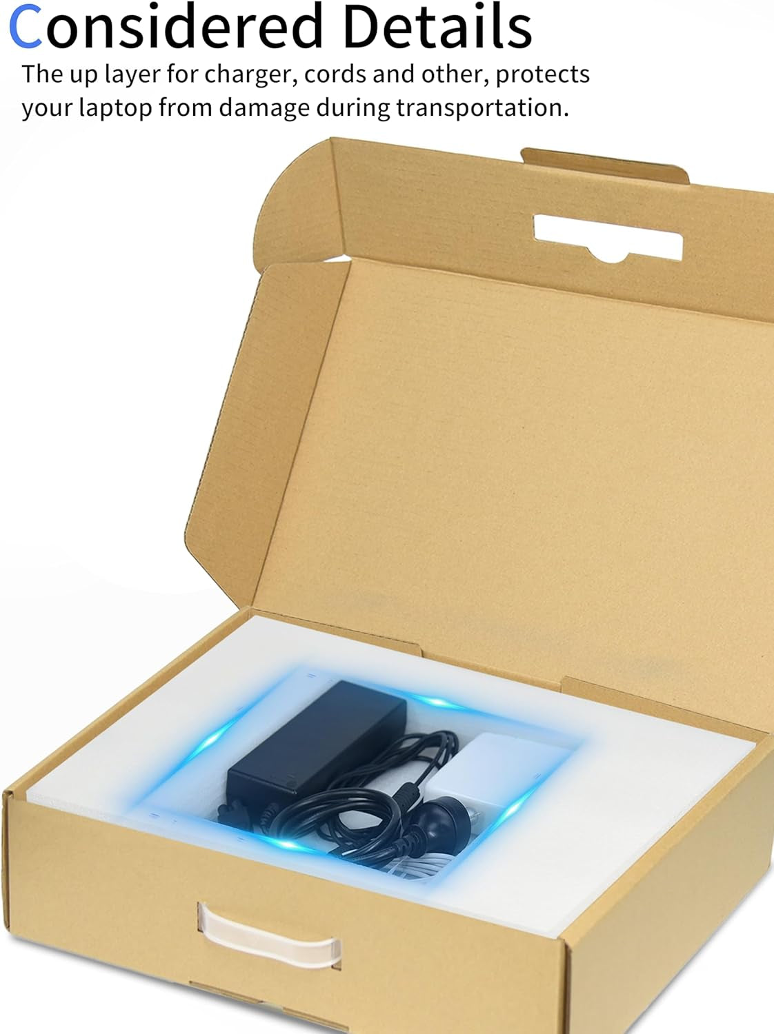 Laptop Shipping Box with Protective Foam for Up to 17.3-Inch Notebooks
