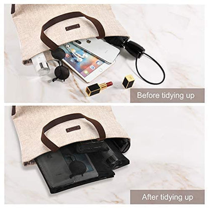Mesh Pouch, Make up Bag with Zipper Cosmetic Organizer Pouch for Daily or Travel to Keep Small Items, 4 PCS Black