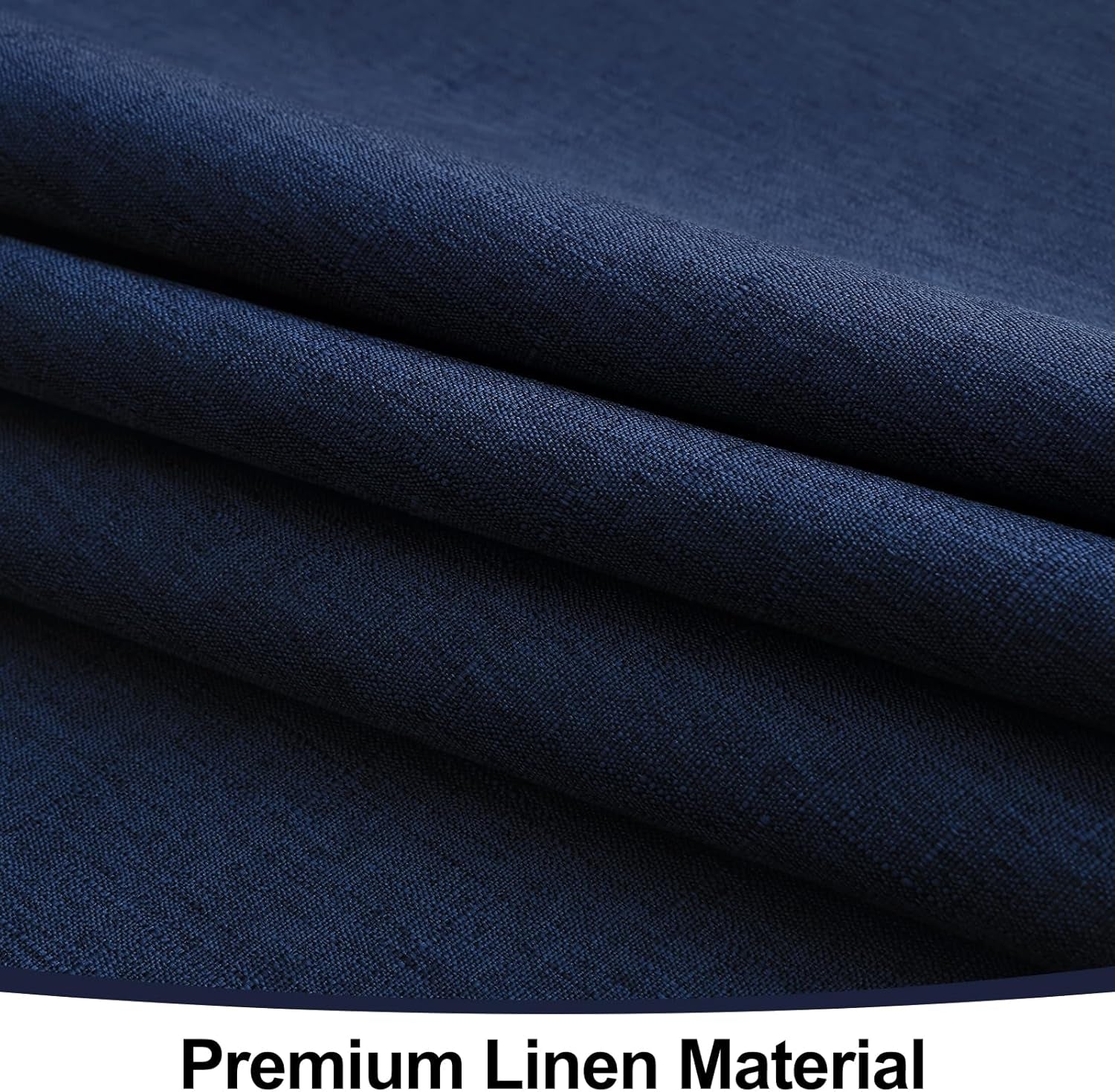 Rectangle Table Cloth Linen Textured, Waterproof Spillproof Anti-Wrinkle Burlap Tablecloth, Washable Decorative Fabric Table Cover for Dining, Party, Banquet, 52 X 70 Inch, Navy