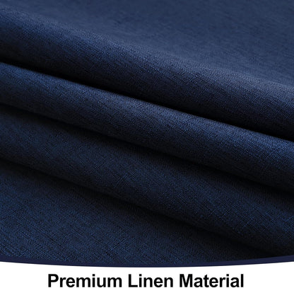 Rectangle Table Cloth Linen Textured, Waterproof Spillproof Anti-Wrinkle Burlap Tablecloth, Washable Decorative Fabric Table Cover for Dining, Party, Banquet, 52 X 70 Inch, Navy