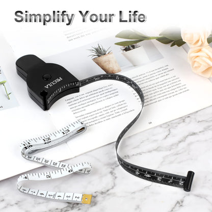 Body Measuring Tape 60 Inch, Body Tape Measure, Lock Pin and Push Button Retract, Body Measurement Tape, Black