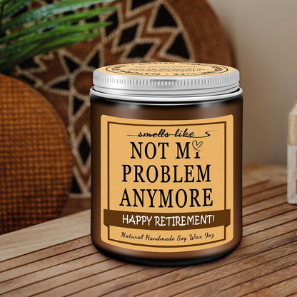 Retirement Gifts for Women Men/Funny Retirement Farewell Decorations Gift for Coworkers,Boss,Manager,Friends,Teacher,Family/Cedarwood Sandalwood Candle for Her Him