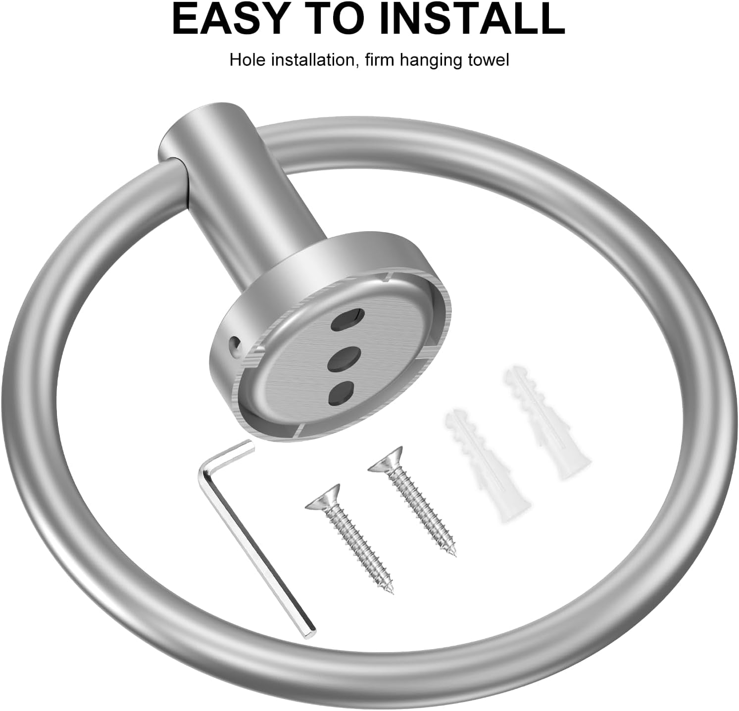 Towel Holder for Bathroom Wall & Toilet Paper Holder Wall Mount Silver Bathroom Toilet Paper Roll Holders 304 Stainless Steel Tissue Holder