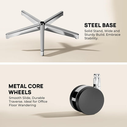 Ergonomic Mesh Office Chair with Footrest and Lumbar Support, Adjustable Gaming Chair with Multi-Tilt Backrest, Headrest, and 3D Armrests, Sturdy Steel Base, Grey