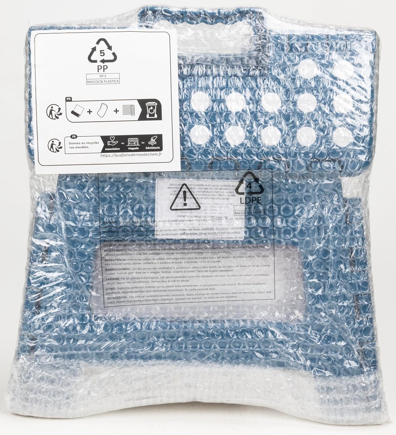 Folding Step Stool - (Pack of 2) Foot Stool with 9 Inch Height - Holds up to 300 Lbs - Lightweight Plastic Foldable Step Stool for Kitchen, Bathroom & Living Room (Blue)