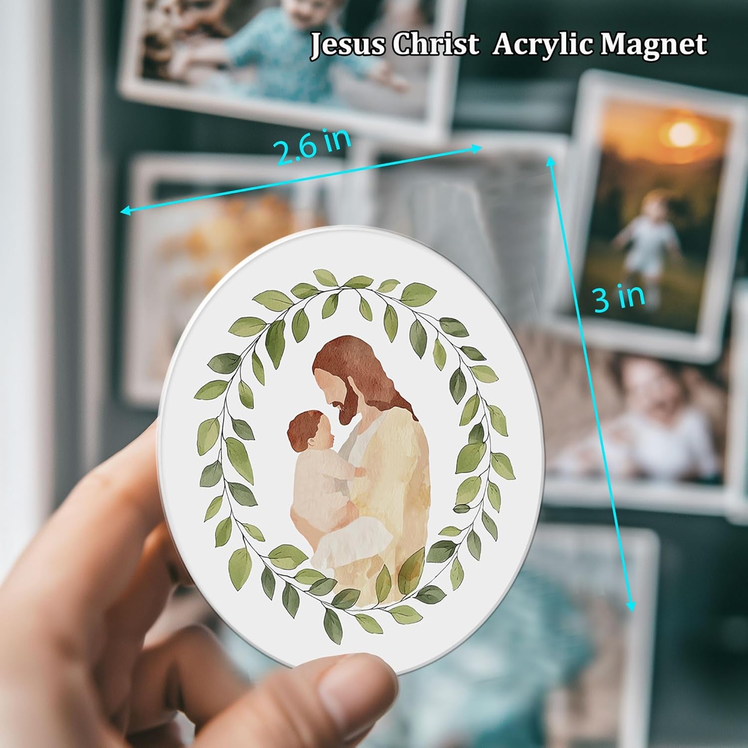Miscarriage Baby Loss Magnets, Jesus Christ Holding Baby Magnet, Miscarriage Gift, Baby Loss Gift, Baby Loss Sympathy Gift, Miscarriage Keepsake 3 X 2.6 In