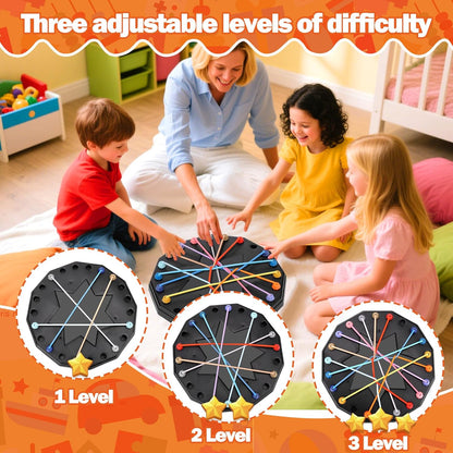 Updated Version Brainy Knots Game,Puzzle New Board Games 2025 Safe and Sturdy for Travel Party Activities Rope Challenge,2 Player Fun Educational Family Board Games for Kids and Adults