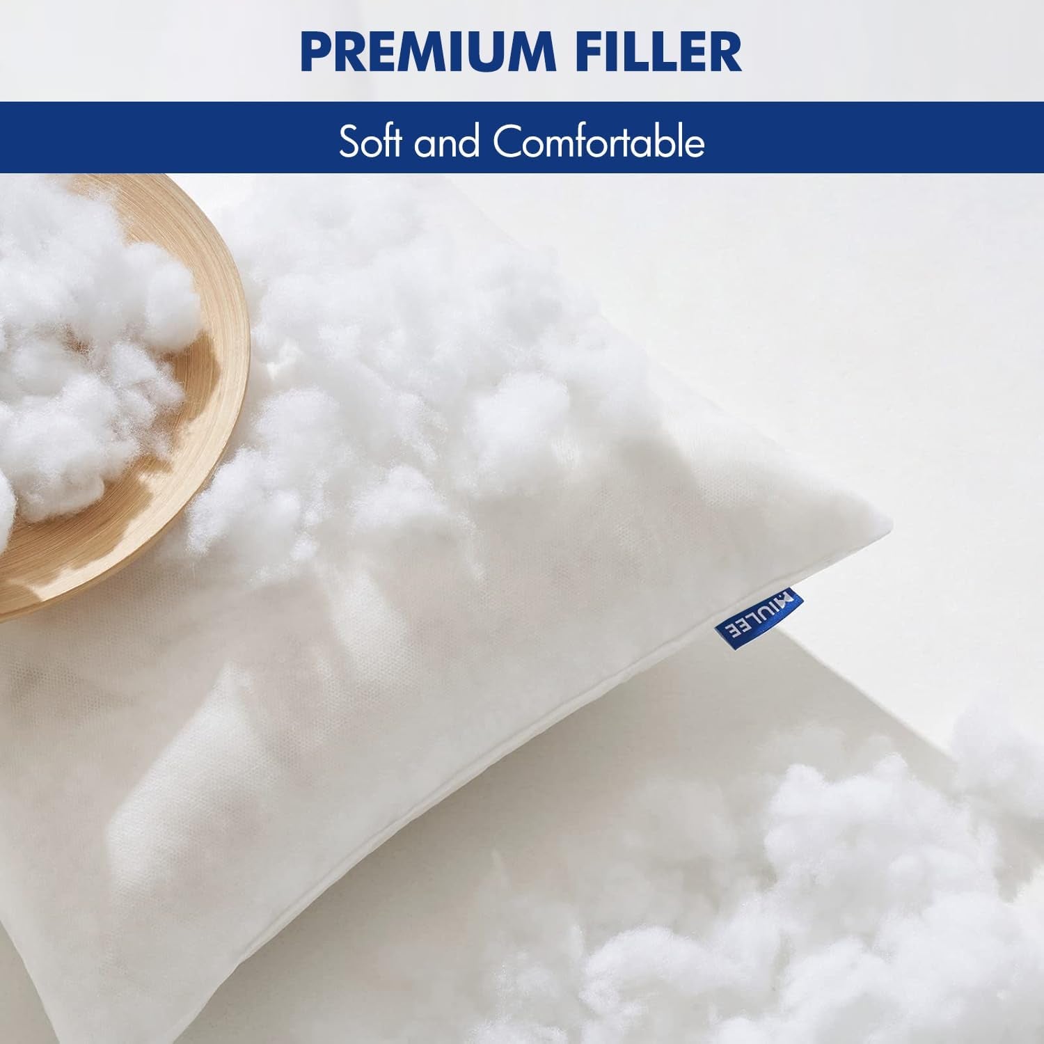 12x20 Inch Decorative Rectangle Pillow Insert, Premium Fluffy Cushion Filler for Sofa and Living Room