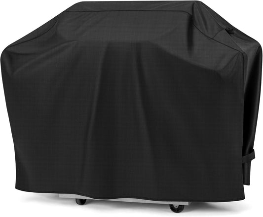 Grill Cover 55 Inch, BBQ Cover for Outdoor Grill, Unique Waterproof Vinyl Exterior with Polyester Lining, Compatible with Weber Char-Broil Nexgrill Bbqs up to 53”Wide, Basic Version
