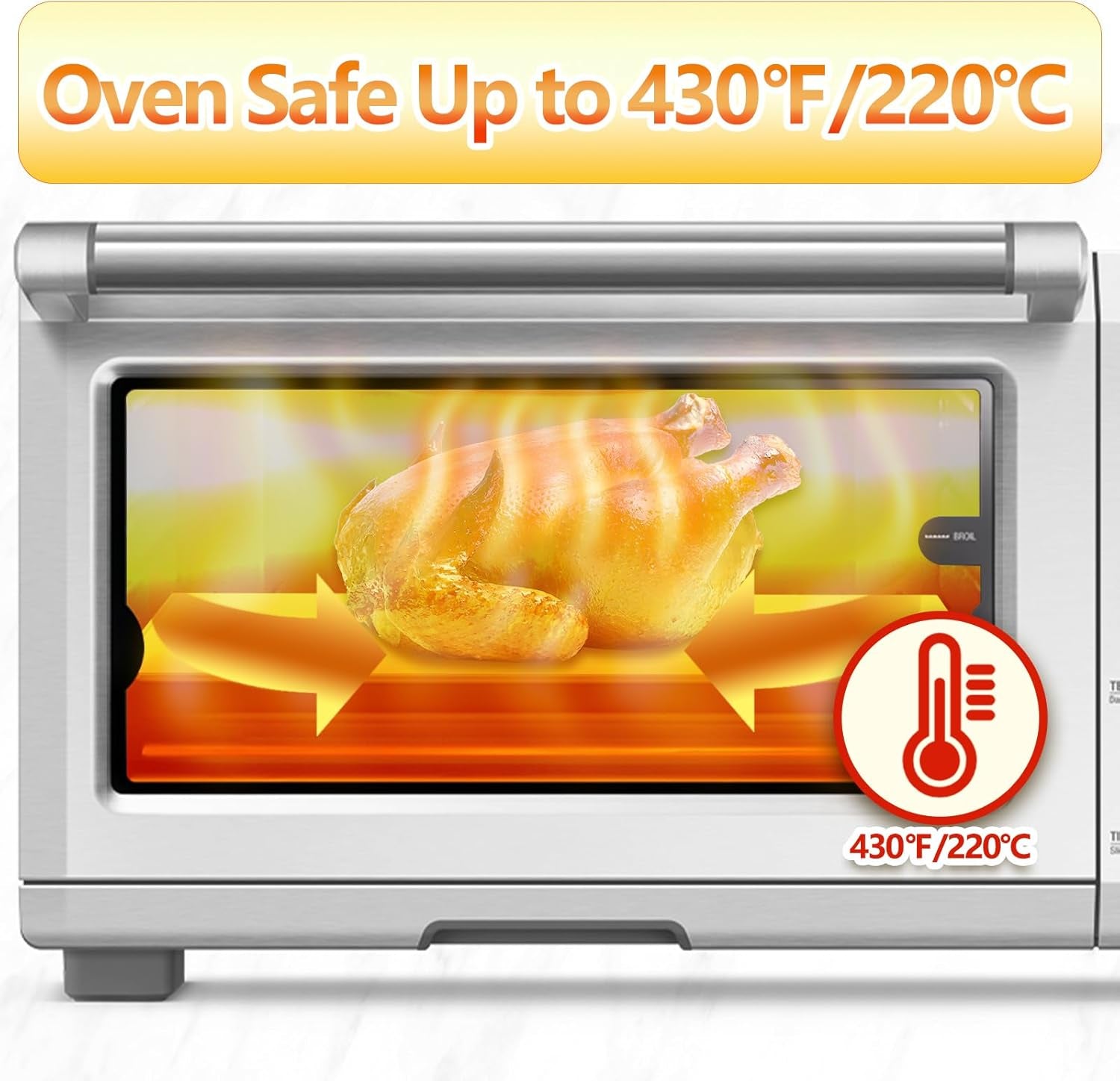 Air Fryer Liners Disposable Compatible with TOSHIBA AC25CEW-SS Large 6-Slice Convection Toaster Oven Countertop, 100Pcs Parchment Paper Sheets Air Fryer Baking Paper Airfryer Liners for TOSHIBA Oven