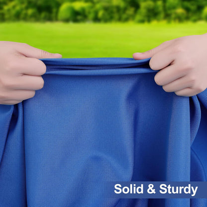 Rectangle Table Cloth Cover, Waterproof Polyester Elastic Fitted Tablecloth, Fits for 6 Foot Folding Tables, Washable Table Protector for Picnic, Camping, Outdoor (Blue, 30" X 72")