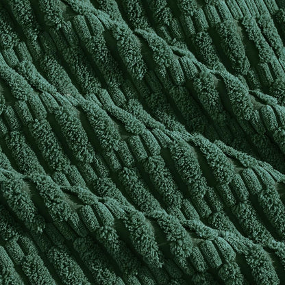 2 Packs Boho Dark Green Decorative Throw Pillow Covers 18X18 Inch for Couch Bed Sofa, Rustic Modern Farmhouse Home Decor, Soft Plush Corduroy Cute Square Cushion Case 45X45 Cm