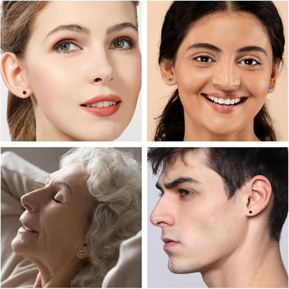 3Mm G23 Flower Flat Back Earrings Hypoallergenic Screw Back Stud Earrings Cubic Zirconia Earrings Helix Cartilage Earrings for Women