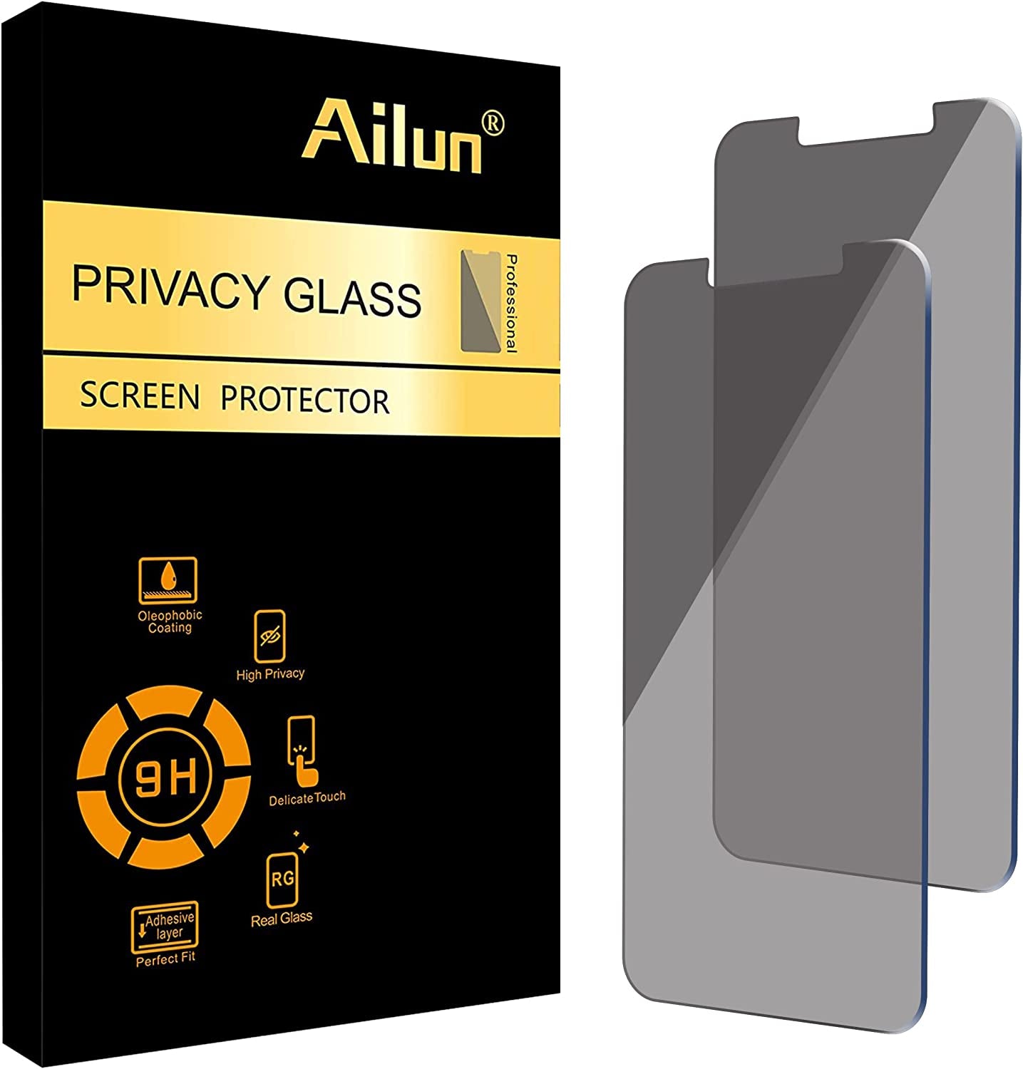Privacy Screen Protector for Iphone 16E / Iphone 14 / Iphone 13 / Iphone 13 Pro [6.1 Inch] 2 Pack anti Spy Private Tempered Glass Anti-Scratch Case Friendly [Not for Iphone 16 6.1 Inch]