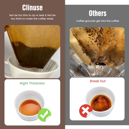 200 Count Cone Coffee Filters #4, Unbleached 04 Coffee Filters 8-12 Cup, Disposable Natural Paper Filters, No.4 Cone Filters for Ninja, Pour over and Drip Coffee Maker