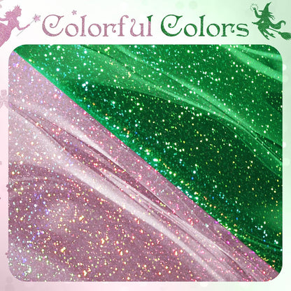 2-Pack Iridescent Green and Pale Pink Holographic Tablecloths 40x108" - Shiny Plastic Table Covers for Celebrations, Baby Showers, Birthdays, Weddings, Anniversaries, Bachelorette Parties, and Holiday Events