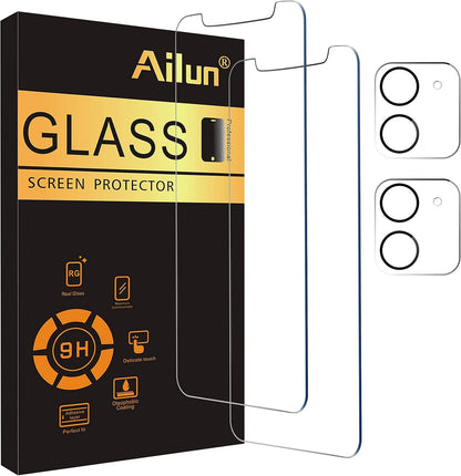 2 Pack Screen Protector Compatible for Iphone 12[6.1 Inch] + 2 Pack Camera Lens Protector and Privacy Screen Protector Compatible for Iphone 12/Iphone 12 Pro 2020 6.1 Inch 2 Pack