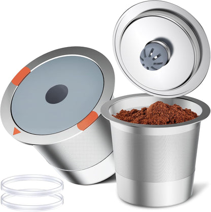 Reusable K Cup Coffee Filters,Universal Stainless Steel Refillable K Cups Filter Use for Keurig 2.0 and 1.0 Coffee Makers-Brewers