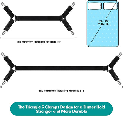 Sheet Keeper Straps Bed Sheet Holder for Corners Bedsheet Stays Suspender Clips Fitted Sheet Holder Garters Fasteners Mattress Clamps