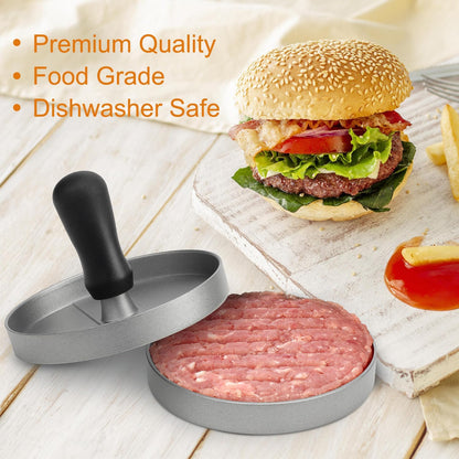 Burger Press 150 Patty Papers, Non-Stick Hamburger Patty Maker with Wax Paper, Aluminum Burger Maker for Kitchen BBQ Grill