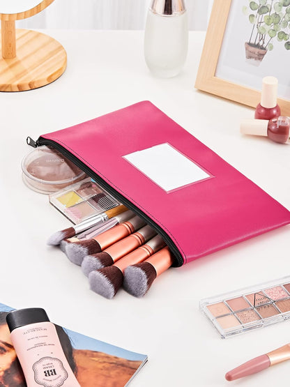 5-Pack Money Bags with Zipper, PU Leather Bank Deposit Bags, Waterproof Money Pouch for Organize Cash, Coins, Cosmetics, Invoice, Bills, Tools, 11.5 X 6.2 Inches, Dark Colors