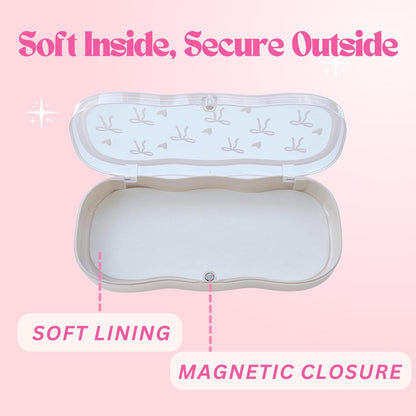 Glasses Case Hard Shell, Clear Eyeglass Case, Cute Holder for Sunglasses and Reading Glasses