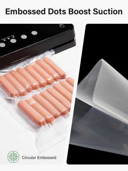 Vacuum Sealer Bags for Food, 150 Gallon 11" X 16", Quart 8" X 12" and Pint 6" X 10" Vacuum Seal Bags, Commercial Grade, BPA Free, Pre Cut Freezer Bags for Food Storage, Meal Prep or Sous Vide
