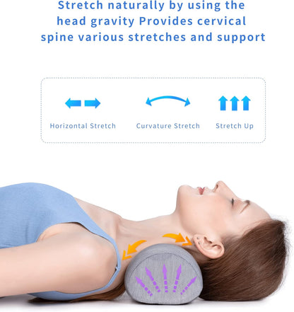 Small Neck Roll Pillow,Say Goodbye to Neck Pain, Cervical Memory Foam Pillow for Tension Muscle Relief, Contour Support, Shoulder Pain Relaxer with Breathable Pillowcase, Odorless