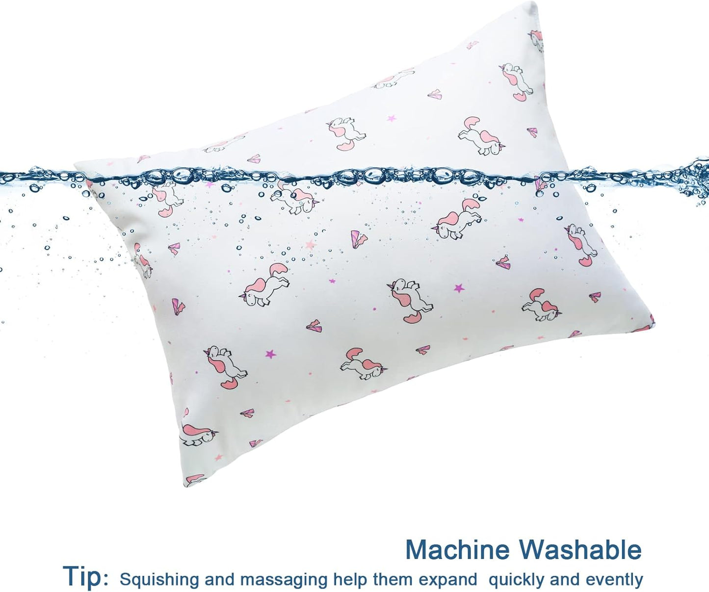 Toddler Pillow for Sleeping 2 Pack Ultra Soft & Breathable 14" X 19" Nap Pillows for Crib, Machine Washable Soft Travel Pillow, Toddler Bed Pillows