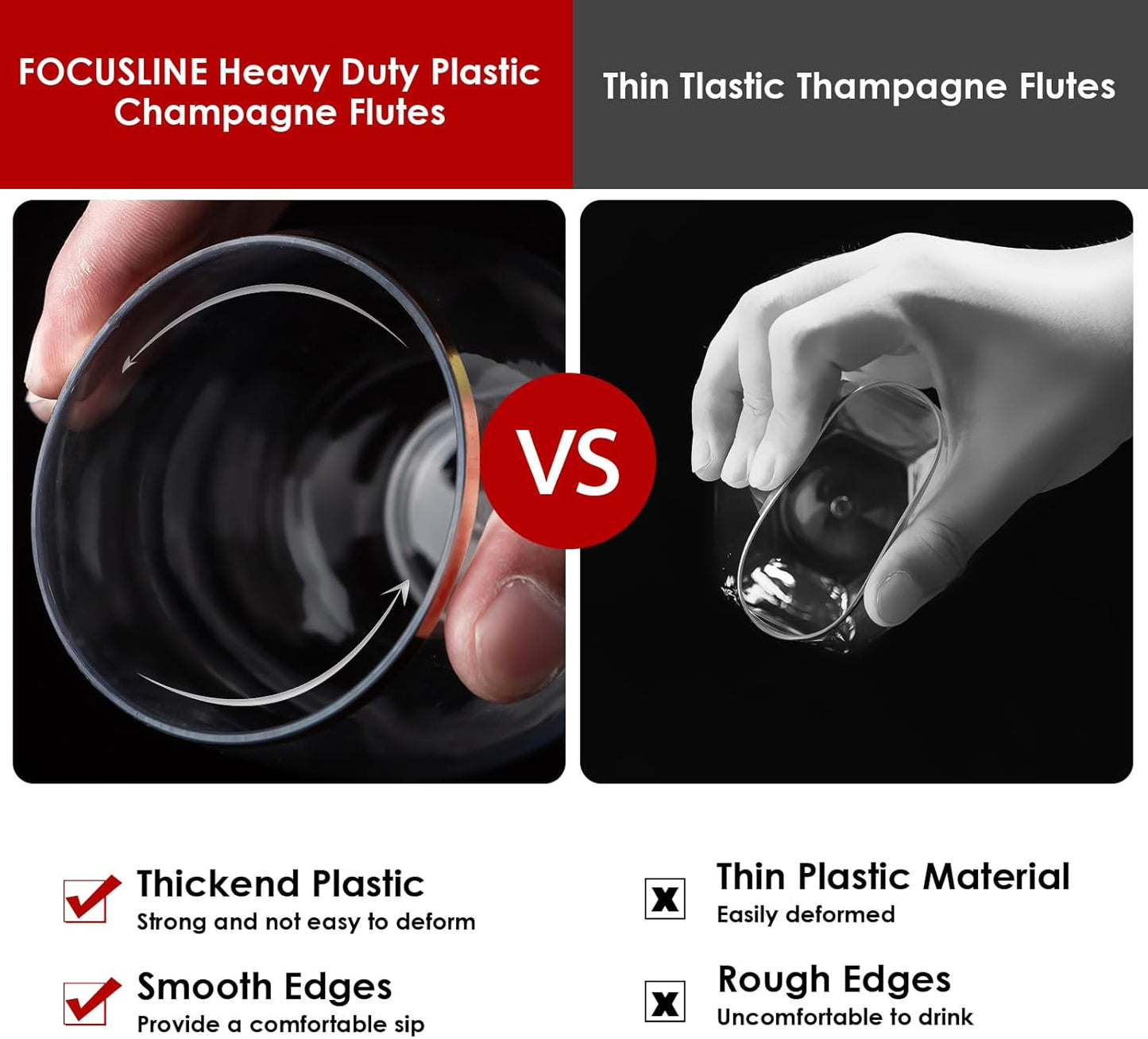 40 Pack Diamond Plastic Wine Glasses,Unbreakable Stemless Whiskey Cocktail Wine Champagne Glasses,12 Ounce Durable Disposable Cups Gold Rim for Parties, Weddings, Birthdays