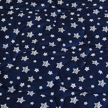 Playpen Mat 8 Panel Navy Fits for Regalo My Play Deluxe Extra Large Portable Play Yard, Non Slip Baby Octagon Playpen Mattress Pad, Navy Star Print Playard Pad