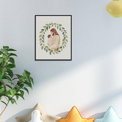 Miscarriage Baby Loss Watercolor Print, Jesus Christ Holding Gender Neutral Baby, Miscarriage Art, Miscarriage Keepsake, Baby Loss Gift, Baby Loss Sympathy Gift (5 X 7 Inches)