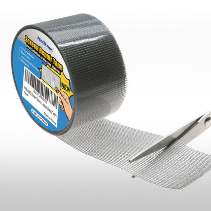 Window Screen Repair Tape, Door Window Fly Lanai Screen Repair Kit Patch Tape Strong Adhesive Long Lasting Fiberglass Covering Wire Mesh Repair Tape Seal for Repair Holes Tears 2"W×80"L, Grey