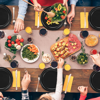 100 PCS Black Paper Plates, Dailyplates100-Black