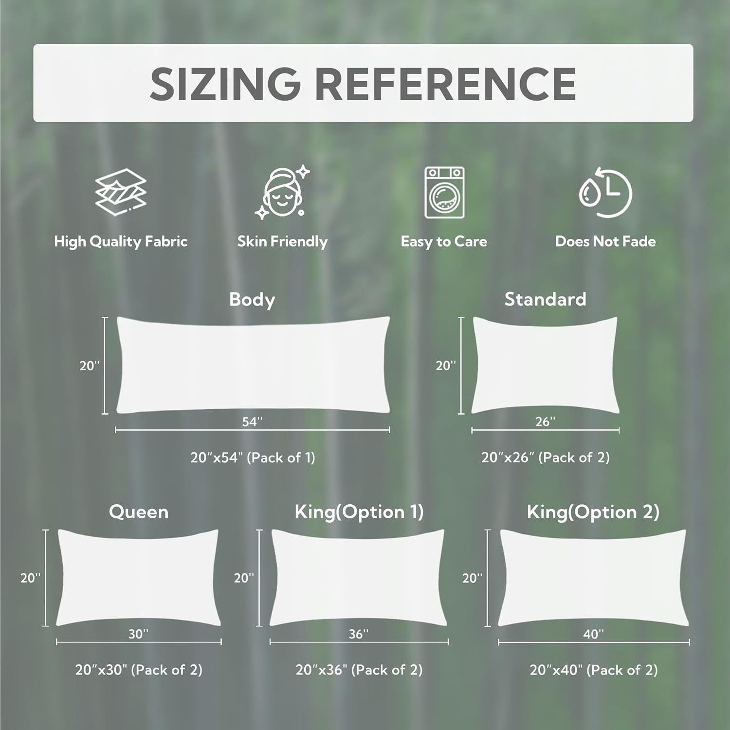2 Pack Pillowcase Standard Size, Polyester & Rayon Derived from Bamboo Cooling Pillow Cases for Hot Sleepers, Breathable & Moisture Wicking, Soft Envelope Pillow Cases (White, 20"X26")