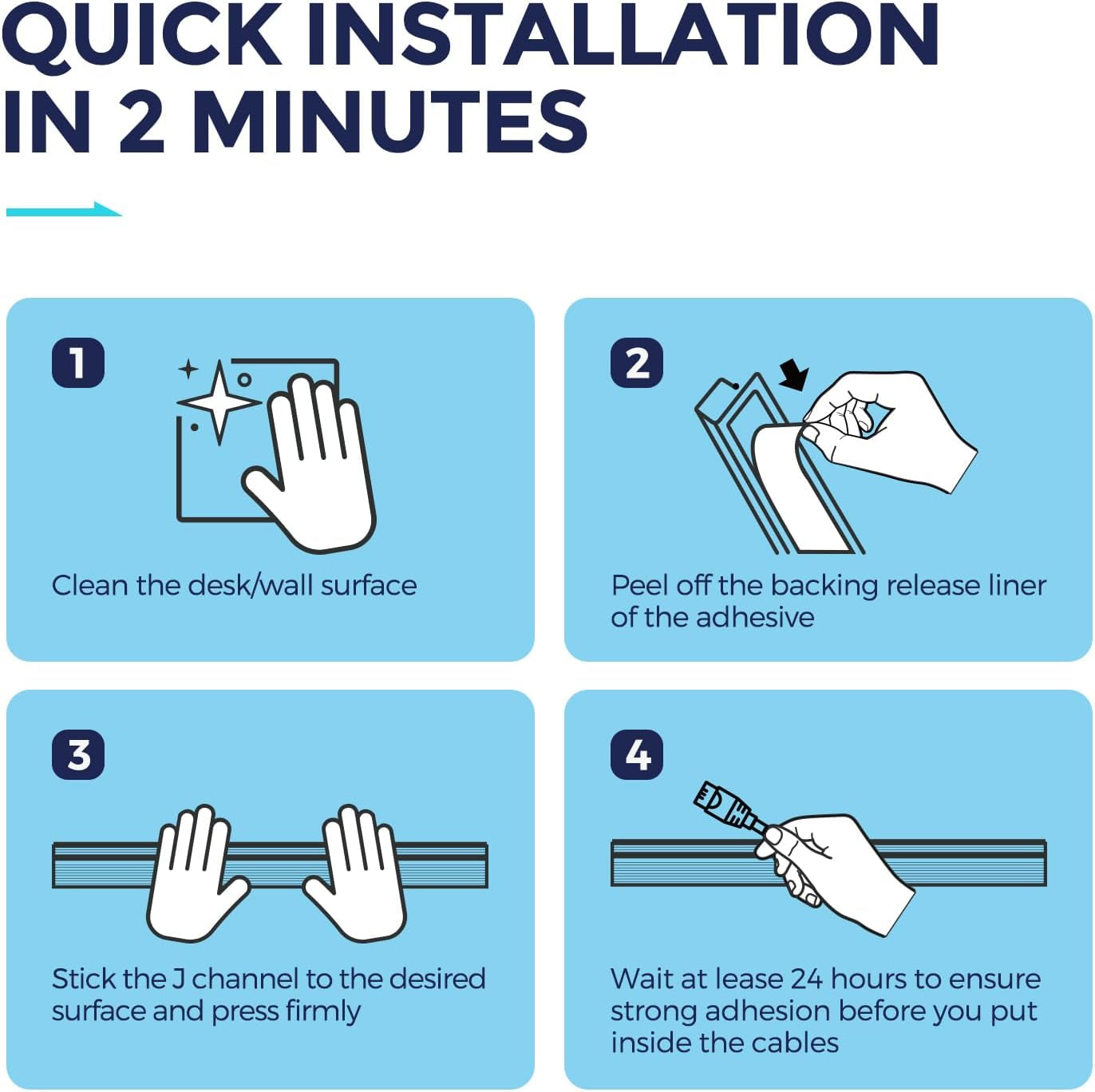 2 Pack Safe & Tidy Cable Management Solution - Protect Kids & Pets with Home & Office Cable Management under Desk,Cable Organizer, Cable Management Kit,Cord Organizer for Desk, 15.7Inx2